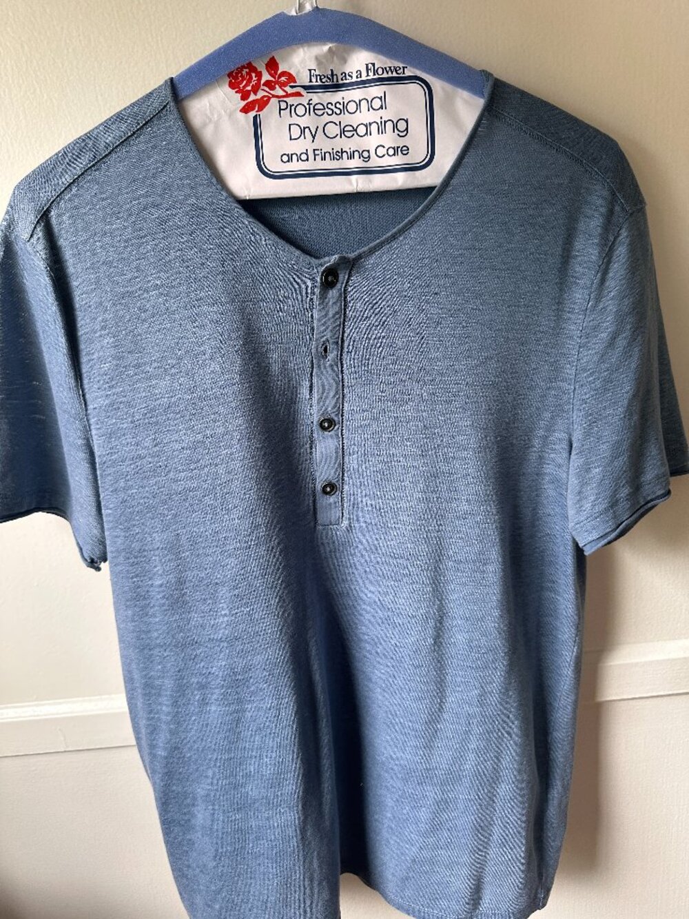 John Varvatos Bleeker Henley Linen Tee